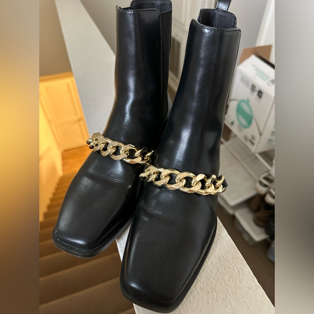 ZARA Boots with Chain